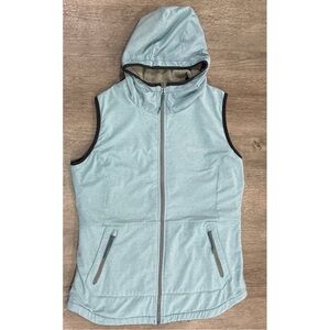 Columbine Light Blue Hooded Reversible Vest
